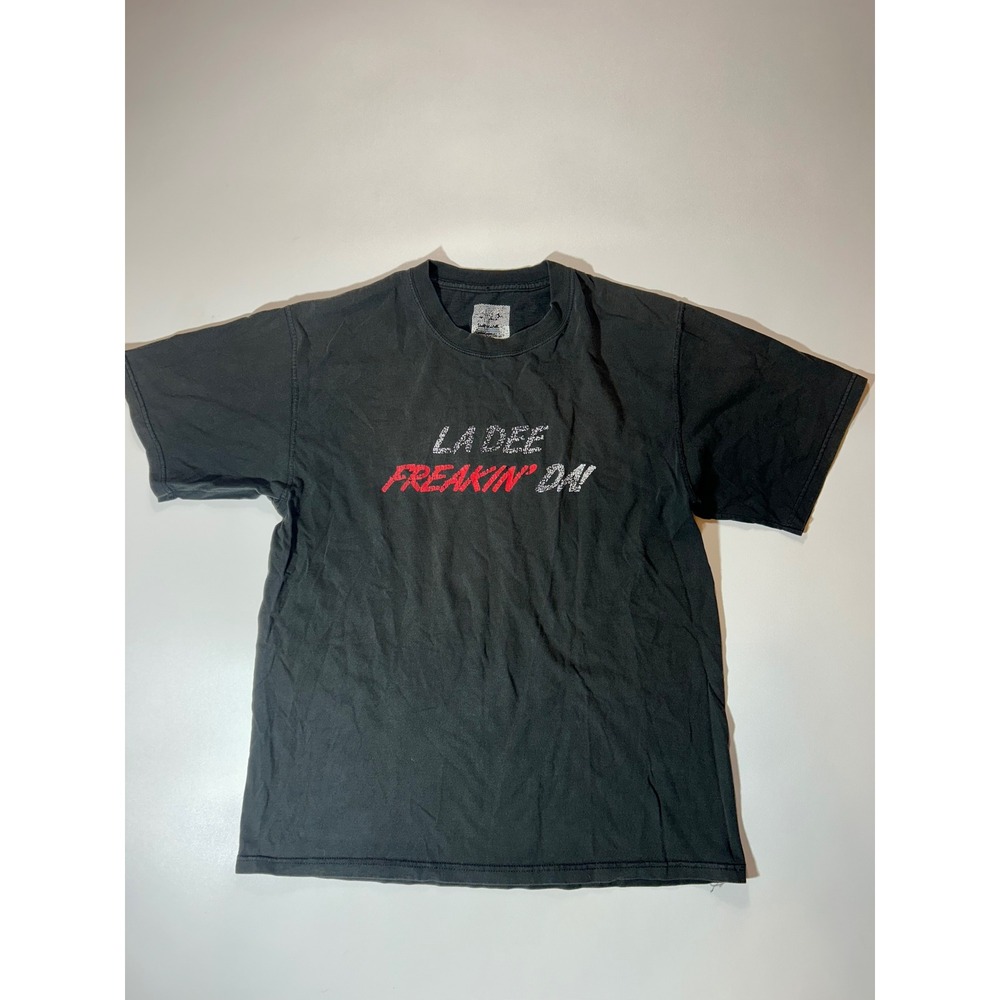 Lucky Brand Graphic Tee Mens L Black Good LA DEE FREAKIN DA Short Sleeve Shirt